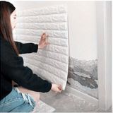 Kendinden Yapışkanlı 4 Mm Beyaz Sünger Tuğla Panel