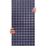 Kendinden Yapışkanlı Akustik Ses Yalıtımı, Duvar Ses Yalıtım Paneli, Ses Emici Keçe Panel, Dekoratif Kare Desenli Keçe Panel 45X90 cm / 2 Adet / 0,81 M² Lacivert