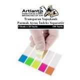 Kendinden Yapışkanlı Ayraç Postit 5 Renkli 2 Paket Yapışkanlı Not Kağıdı Transparan Parmak Ayraç İndeks Seperatör 5 Li Mini