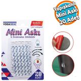 Kendinden Yapışkanlı Banyo Lavabo Mutfak Askılık Şeffaf Plastik Sağlam Asma İz Bırakmayan Mini Askı 20 Adetli Set