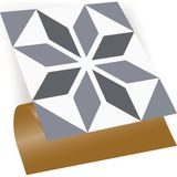 Kendinden Yapışkanlı Banyo Mutfak Kaplama Geometrik 01 Desenli Pvc Karo 30X30 cm (33 Adet) 3m2