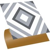 Kendinden Yapışkanlı Banyo Mutfak Kaplama Geometrik 04 Desenli Pvc Karo 30X30 cm (33 Adet) 3m2