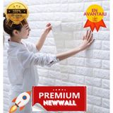 Kendinden Yapışkanlı Duvar Kağıdı Esnek Köpük Paneli 3D Tuğla Desen Beyaz 1 Adet 35X38 cm