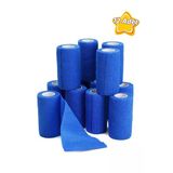 Kendinden Yapışkanlı Elastik Koban Bandaj-Kendine Yapışan Coban Mavi Renkli 10 Cm X 4,5 Metre
