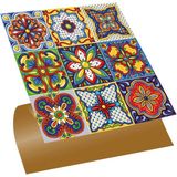 Kendinden Yapışkanlı Fayans Karnaval Karo Desenli Pvc Karo 30X30 cm (33 Adet) 3m2 - Renkli