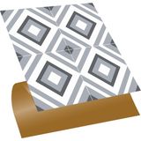 Kendinden Yapışkanlı Geometrik 031 Desenli Pvc Karo 30X30 cm (33 Adet) 3m2