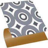 Kendinden Yapışkanlı Geometrik 06 Desenli Pvc Karo 30X30 cm (33 Adet) 3m2