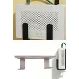 Kendinden Yapışkanlı Gri Duvara Asılabilir Modem Adsl Wifi Router Saklama Duvara Montaj Kutusu Organizer Raf