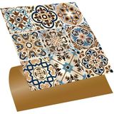 Kendinden Yapışkanlı Karma Fas 019 Desenli Pvc Karo, Yapışkanlı Fayans Kaplama, Fayans Çıkartması, Zemin Duvar Karosu 30X30 Cm (4 Adet / 0,36 M²)