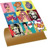 Kendinden Yapışkanlı Karma Pop Art Desenli Pvc Karo 30X30 cm (33 Adet) 3m2