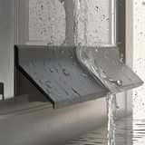 Kendinden yapışkanlı kauçuk conta, pencere ve kapılar için - siyah, genişlik 4,5/5,5 cm, uzunluk 0,5 - 5 m (13,1 fit), yalıtım contası, enerji tasarruflu, gürültü azaltma, tampon