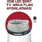 Kendinden Yapışkanlı LED Şerit Televizyon Aydınlatması 2mt - KR0025-5MZV07 - Çok Renkli