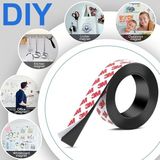 Kendinden Yapışkanlı Manyetik Şerit Bandı Esnek Kolay Kesim Mıknatıslı Güçlü Tutunan Bant 1m x 2 cm - Çok Renkli - 1 MT