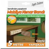 Kendinden Yapiskanli Masa,Raf,Dolap,Tezgah,Mobilya Kenar Bandi 18Mmx5 Metre-Acik Kahve