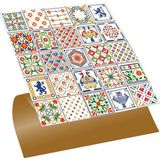 Kendinden Yapışkanlı Modern Karo Desenli Pvc Karo 30X30 cm (33 Adet) 3 M²