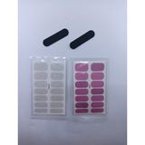 Kendinden Yapışkanlı Nail Sticker 2 Paket Tırnak Stickeri Takma Yapışkanlı Oje Pembe Beyaz Simli