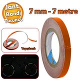 Kendinden Yapiskanli Neon Bisiklet Araba Jant Bandi 7 Mm X 7 Metre Turuncu Reflektif Parlayan Bant