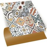 Kendinden Yapışkanlı Renkli Geometrik Desenli Pvc Karo 30X30 cm (33 Adet) 3m2