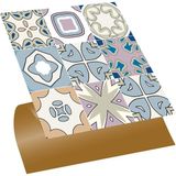 Kendinden Yapışkanlı Renkli Kabuki Desenli Pvc Karo 30X30 cm (33 Adet) 3m2