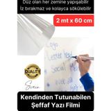 Kendinden Yapışkanlı Şeffaf Tahta Filmi 200x60 cm Okul Kreş Ofis Not Alma Yazı Çalışma Panosu Folyo