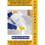 Kendinden Yapışkanlı Tadilat İnşaat Boya Badana Kir Toz Kalıntı Eşya Koruma Örtüsü 180 Cm X 15 Metre