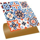 Kendinden Yapışkanlı Tezgah Arası Kaplama Meksika 019 Karma Desenli Pvc Karo 30X30 cm (33 Adet) 3m2
