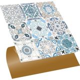 Kendinden Yapışkanlı Tezgah Arası Kaplama Retro 019 Desenli Pvc Karo 30X30 cm (33 Adet) 3m2