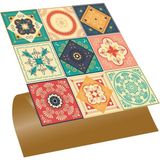 Kendinden Yapışkanlı Tokyo Desenli Pvc Karo 30X30 cm (33 Adet) 3m2