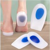 Kendinden Yapışkanlı, Topuk Dikeni ve Ağrıyan Topuklar İçin Darbe Emici, Topuk Koruyucu, +1 cm Boy Uzatıcı, Düz, Yumuşak Silikon Jel (1 Çift) (Mavi, 40-44 Numara Arası)
