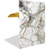 Kendinden Yapışkanlı Yeni Taş Mermer Desenli Pvc Panel, Yapışkanlı Yer Zemin Kaplama, Duvar K - Çok Renkli