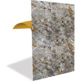 Kendinden Yapışkanlı Yer Zemin Kaplama, Duvar Kaplama, Fayans Çıkartması Yeşim Mermer Desenli Pvc Panel 41X62 cm (4 Adet / 1 M²) - Çok Renkli - Standart