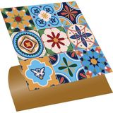 Kendinden Yapışkanlı Zambak Desenli Pvc Karo 30X30 cm (33 Adet) 3m2