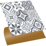 Kendinden Yapışkanlı Zemin Kaplama Geometrik 019 Karma Desenli Pvc Karo 30X30 cm (33 Adet) 3m2