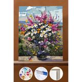 kendinyaphobi Sayılarla Boyama Seti Çerçeveli Kasnaklı Kır Çiçekleri 1 40 x 50 cm