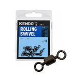 Kendo Rolling Swivel No:4 Siyah Nikel Balıkçı Fırdöndü (10'Lu Paket)