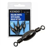 Kendo Rolling Swivel With Barrel Brass Weight 3.7Gr No:0.9 ( Ağırlıklı Fırdöndü) 5 Adet
