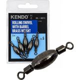 Kendo Rolling Swivel With Barrel Brass Weight 3.7Gr No:0.9 ( Ağırlıklı Fırdöndü) 5 Adet