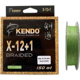 Kendo X-12+1 Braided 150Mt 0.14Mm Apple Green Örgü İp Misina