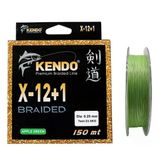 Kendo X-12+1 Braided 150Mt 0.25Mm Apple Green Örgü İp Misina