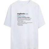 Kendrick Lamar - Euphoria Tasarımlı Unisex Oversize T-Shirt - Beyaz - XL