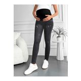 KENE JEANS KADIN FÜME HAMİLE ESNEK KARIN BANTLI TIRNAKLI DAR PAÇA JEANS PANTOLON