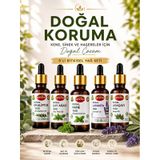 Kene, Sinek, Sivri Sinek, Haşereler İçin Doğal Koruma Okaliptüs, Çay Ağacı, Nane, Lavanta, Adaçayı Yağ Seti 5x20 Ml 100 ML