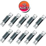 Keneth 10 Adet Pimapen Pvc Sürme Kapı-Pencere İspanyolet Karşılığı - Çift Kanat Kilit Karşılık