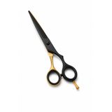 Kenger Profesyonel Barber & Kuaför Makası 6" – Mat Siyah & Gold Özel Seri
