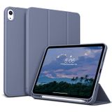 KenKe iPad (A16) 11./10. Nesil (11/10.9 İnç, 2025/2022) Kalem Tutuculu Kılıf, Akıllı Üç Katlı Stand Koruyucu Kılıf, Yumuşak TPU Sırtlı Koruyucu Kılıf, Dokunmatik Kimlik ve Otomatik Uyandırma/Uyku, Mor