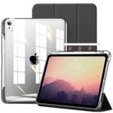kenke iPad Air 5./4. Nesil 2022/2020 için 10,9 İnç Kalem Tutuculu Hibrid Kılıf, 2'si 1 Arada Sürgülü Çekmece Tipi Şeffaf Arka Kabuklu Çıkarılabilir Kapak, Otomatik Uyku/Uyandırma, Siyah
