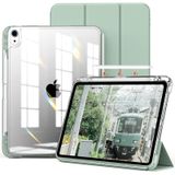 kenke iPad Air 5./4. Nesil 2022/2020 için 10,9 İnç Kalem Tutuculu Hibrid Kılıf, 2'si 1 Arada Sürgülü Çekmece Tipi Şeffaf Arka Kabuklu Çıkarılabilir Kapak, Otomatik Uyku/Uyanma, Açık Yeşil