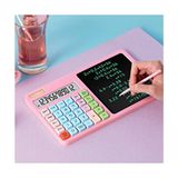 Kenko 12 Haneli LCD Yazı Tahtalı Kalemli Hesap Makinesi Pilli Pinterest Pembe Renkli Model