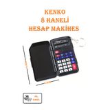 Kenko 8 Haneli Hesap Makinesi Cep Boy Kapaklı Calculator Cep Tipi Sınav Ders Ödev Makinası
