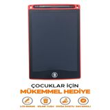 Kenko Dijital Yazı Tableti Lcd Ekranlı Kalemli Çizim Tahtası 8.5'' inch Kırmızı Renk